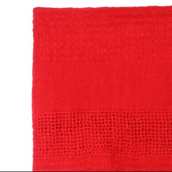 RED KNIT INFINITY SCARF - Picture 2 of 2